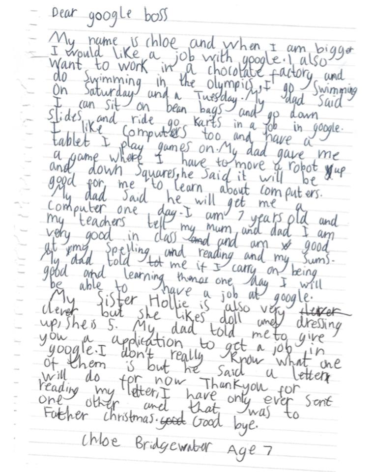 chloe's letter