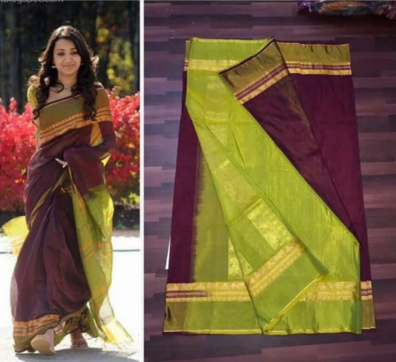 READY STOCK 🔥 VTVSAREE cotton Vinnai Thandi Varuvaya Trisha Saree | Shopee  Malaysia